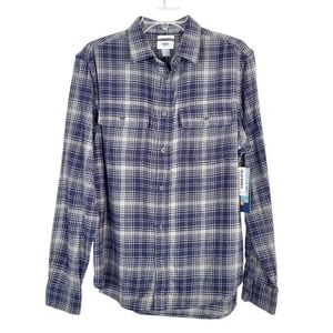 OLD NAVY regular fit plaid button down shirt NWT